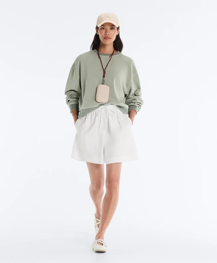Camisola de gola redonda com Soft Touch e modal Camisola de gola redonda com Soft Touch e modal