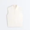 Camisola de malha aberta sem mangas Camisola de malha aberta sem mangas