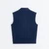 Camisola de malha aberta sem mangas Camisola de malha aberta sem mangas