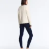 Camisola de malha com decote em V contrastante Camisola de malha com decote em V contrastante