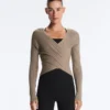 Camisola de malha fina com canelado