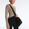 Camisola de malha fina com canelado