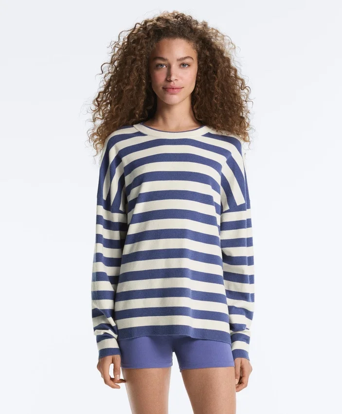 Camisola de malha às riscas Camisola de malha às riscas