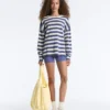 Camisola de malha às riscas Camisola de malha às riscas