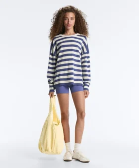 Camisola de malha às riscas Camisola de malha às riscas