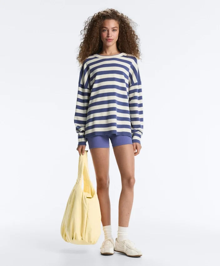 Camisola de malha às riscas Camisola de malha às riscas