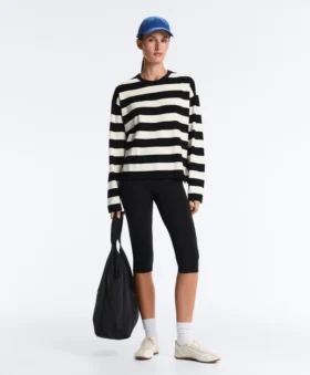 Camisola de malha às riscas Camisola de malha às riscas