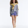 Camisola de malha às riscas Camisola de malha às riscas