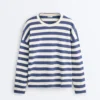 Camisola de malha às riscas Camisola de malha às riscas