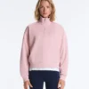 Camisola de piqué com gola alta e fecho de correr, em algodão Camisola de piqué com gola alta e fecho de correr, em algodão