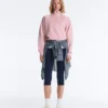 Camisola de piqué com gola alta e fecho de correr, em algodão Camisola de piqué com gola alta e fecho de correr, em algodão