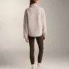 Camisola em imitação de casacos de pelo de carneiro com bolso frontal