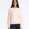Camisola em malha trançada 100% algodão Camisola em malha trançada 100% algodão
