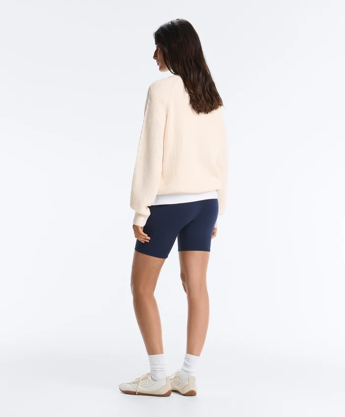 Camisola em malha trançada 100% algodão Camisola em malha trançada 100% algodão