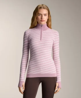 Camisola interior térmica em malha jacquard geométrica