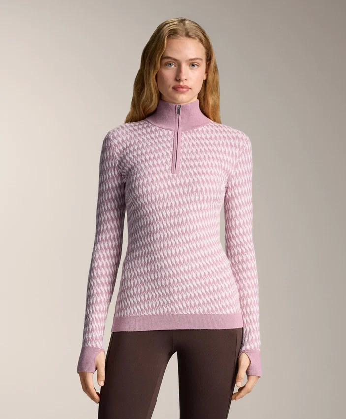 Camisola interior térmica em malha jacquard geométrica Camisola interior térmica em malha jacquard geométrica