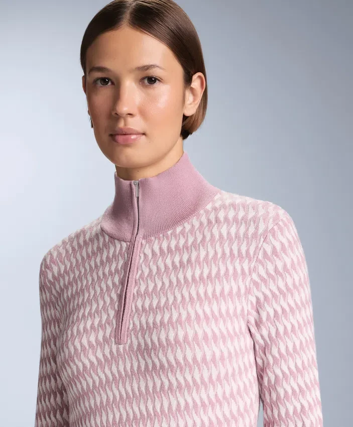 Camisola interior térmica em malha jacquard geométrica Camisola interior térmica em malha jacquard geométrica