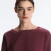 Camisola justa na cintura em mistura de algodão Camisola justa na cintura em mistura de algodão
