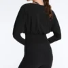 Camisola justa na cintura em mistura de algodão Camisola justa na cintura em mistura de algodão