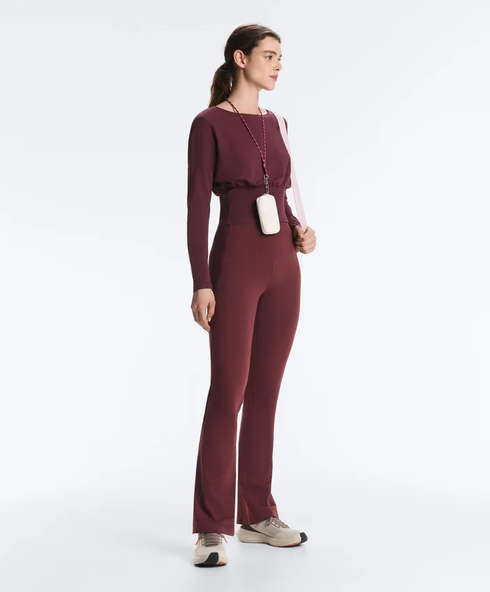 Camisola justa na cintura em mistura de algodão Camisola justa na cintura em mistura de algodão