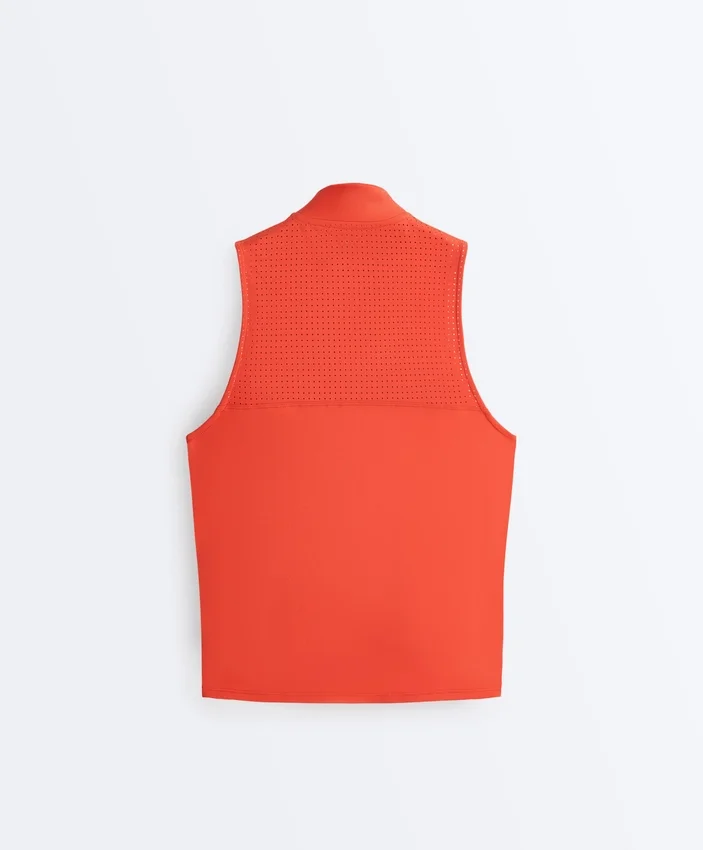 Camisola sem mangas com meio fecho Camisola sem mangas com meio fecho