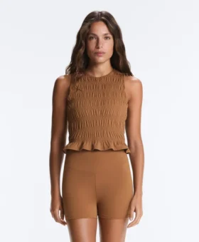 Camisola sem mangas Comfortlux com corte franzido