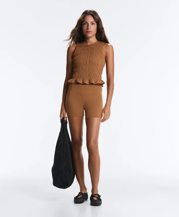 Camisola sem mangas Comfortlux com corte franzido Camisola sem mangas Comfortlux com corte franzido