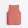 Camisola sem mangas Comfortlux com decote cruzado Camisola sem mangas Comfortlux com decote cruzado