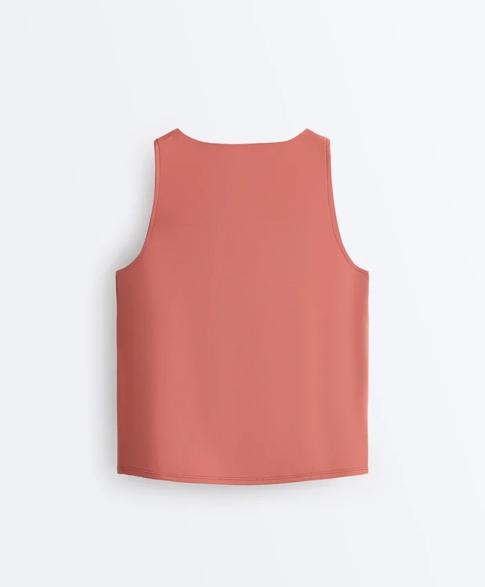 Camisola sem mangas Comfortlux com decote cruzado Camisola sem mangas Comfortlux com decote cruzado