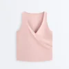 Camisola sem mangas Comfortlux com decote cruzado Camisola sem mangas Comfortlux com decote cruzado