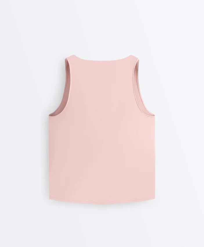 Camisola sem mangas Comfortlux com decote cruzado Camisola sem mangas Comfortlux com decote cruzado