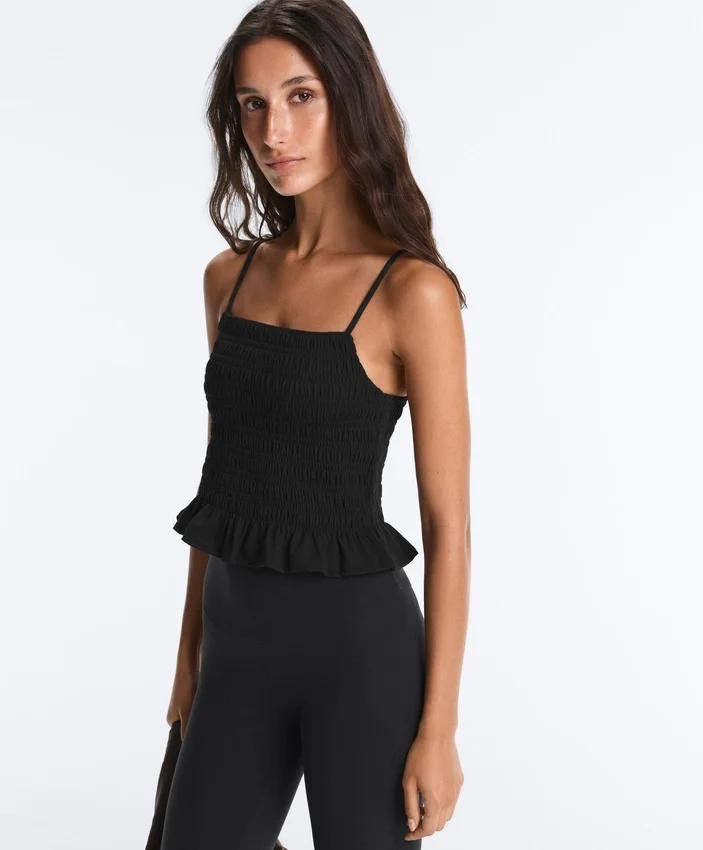Camisola sem mangas Comfortlux com franzido Camisola sem mangas Comfortlux com franzido