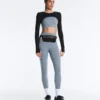 Camisola Tops com costuras compressivas Camisola Tops com costuras compressivas