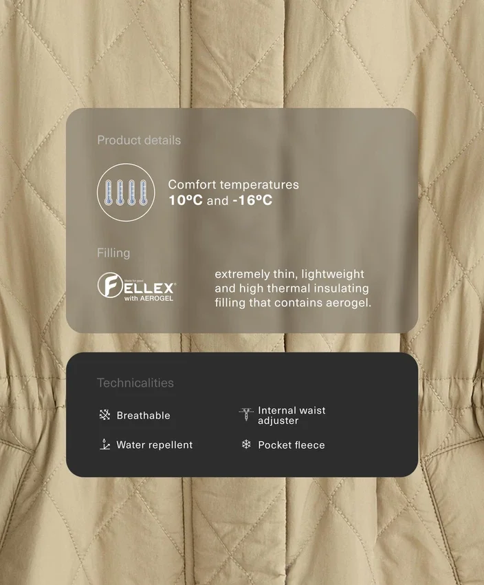 Casaco acolchoado com Fellex® Aerogel Casaco acolchoado com Fellex® Aerogel