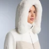 Casaco acolchoado de esqui Primaloft® com corte super justo e blocos de cor, resistente à água Casaco acolchoado de esqui Primaloft® com corte super justo e blocos de cor, resistente à água