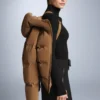 Casaco acolchoado em cetim 80% penas e 20% penugem Minardi Piume Ski resistente à água Casaco acolchoado em cetim 80% penas e 20% penugem Minardi Piume Ski resistente à água