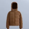 Casaco acolchoado em cetim 80% penas e 20% penugem Minardi Piume Ski resistente à água Casaco acolchoado em cetim 80% penas e 20% penugem Minardi Piume Ski resistente à água