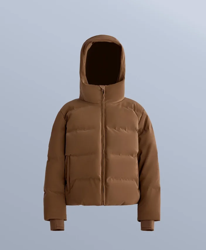 Casaco acolchoado em cetim 80% penas e 20% penugem Minardi Piume Ski resistente à água Casaco acolchoado em cetim 80% penas e 20% penugem Minardi Piume Ski resistente à água