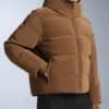 Casaco acolchoado em cetim 80% penas e 20% penugem Minardi Piume Ski resistente à água Casaco acolchoado em cetim 80% penas e 20% penugem Minardi Piume Ski resistente à água