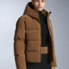 Casaco acolchoado em cetim 80% penas e 20% penugem Minardi Piume Ski resistente à água Casaco acolchoado em cetim 80% penas e 20% penugem Minardi Piume Ski resistente à água
