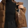 Casaco acolchoado em cetim 80% penas e 20% penugem Minardi Piume Ski resistente à água Casaco acolchoado em cetim 80% penas e 20% penugem Minardi Piume Ski resistente à água