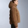 Casaco acolchoado em cetim 80% penas e 20% penugem Minardi Piume Ski resistente à água Casaco acolchoado em cetim 80% penas e 20% penugem Minardi Piume Ski resistente à água
