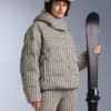 Casaco acolchoado estampado 80% penugem e 20% penas Minardi Piume Ski 10K
