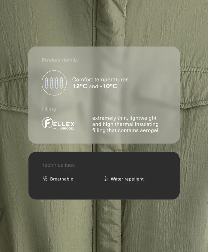 Casaco Balão Fellex® Aerogel Repelente à Água Casaco Balão Fellex® Aerogel Repelente à Água