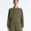 Casaco bomber às riscas com modal Soft Touch Casaco bomber às riscas com modal Soft Touch