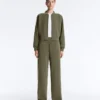 Casaco bomber às riscas com modal Soft Touch Casaco bomber às riscas com modal Soft Touch