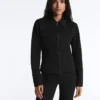 Casaco com peplum com efeito neoprene e canelado Casaco com peplum com efeito neoprene e canelado