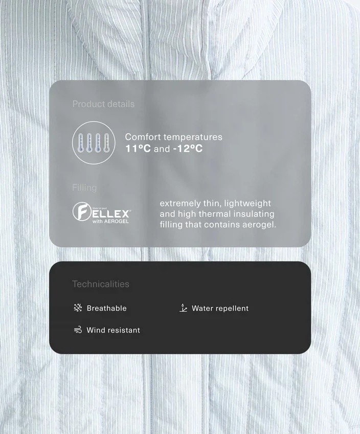 Casaco curto acolchoado Fellex® Aerogel Casaco curto acolchoado Fellex® Aerogel