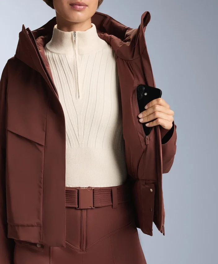Casaco de esqui impermeável Primaloft® Feel the Performance Tm com bolsos Casaco de esqui impermeável Primaloft® Feel the Performance Tm com bolsos