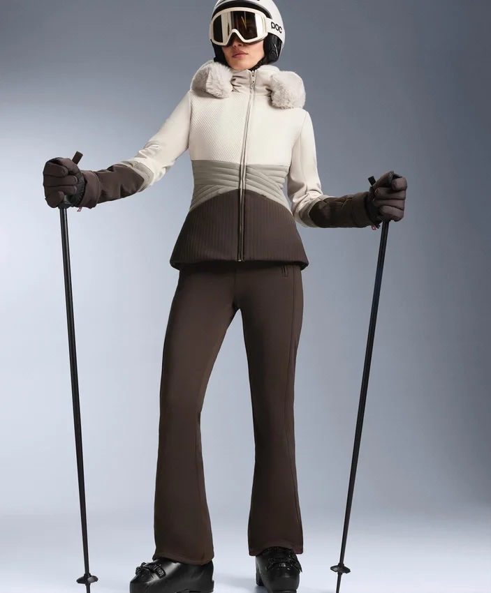 Casaco de esqui Primaloft® com blocos de cor, superajustado e resistente à água Casaco de esqui Primaloft® com blocos de cor, superajustado e resistente à água